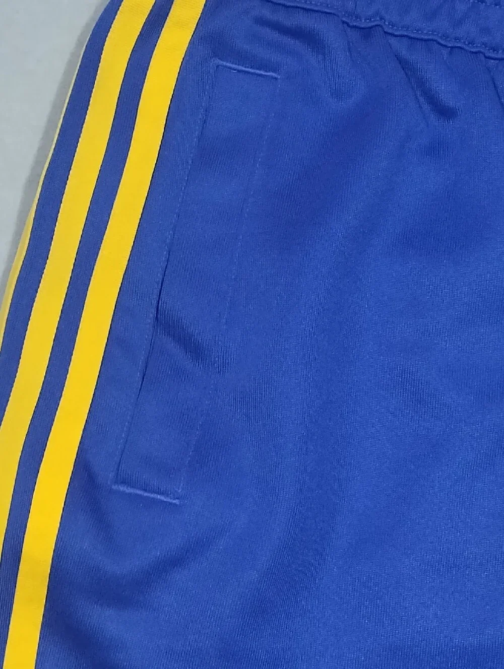 Adidas Superfire Track Pants Unisex Size Small Blue Yellow Athleisure Casual NWT